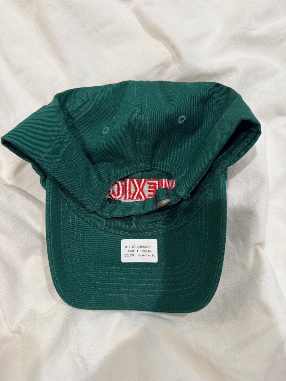 Mexico Embroidered Green Baseball Cap - Picture 5 of 7